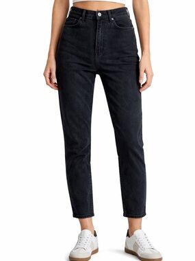 Everlane High Rise Straight Jeans Washed Black 29 Ankle